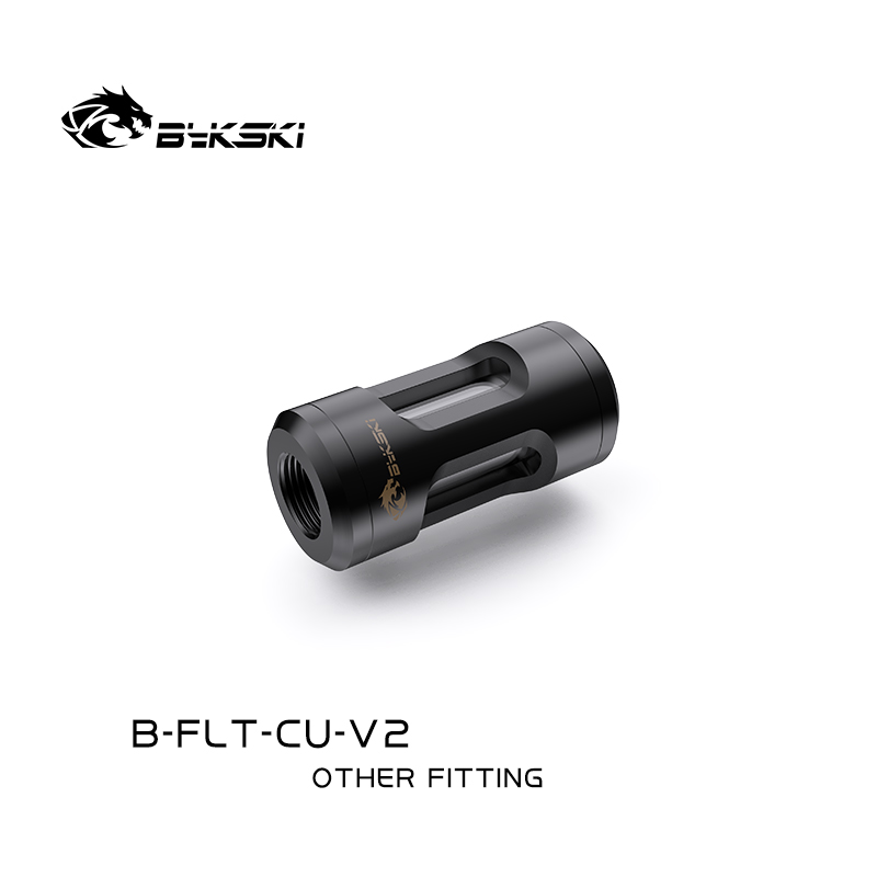 Bykski Dubbel G1/4 Metaal + Acryl Filter Watersysteem Speciaal Dubbel Spiraalpatroon Messing Connector Computerfitting B-FIL-PA-V2: Paars