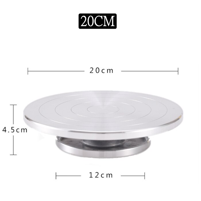 11-30CM Pottery Wheel Rotating Turntable DIY Clay Tools Double-Sided Pottery Turntable Aluminum Art Crafts Ceramics Rotary Plate: 20CM
