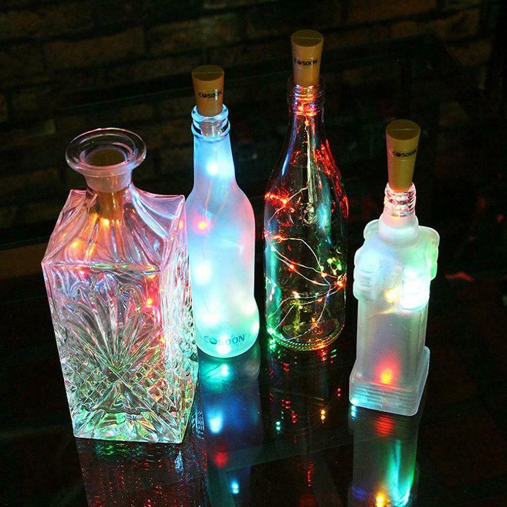 2m 20 LED Mini Flasche Stopper Lampe Schnur Fee Licht Bunte Licht Bar Dekor