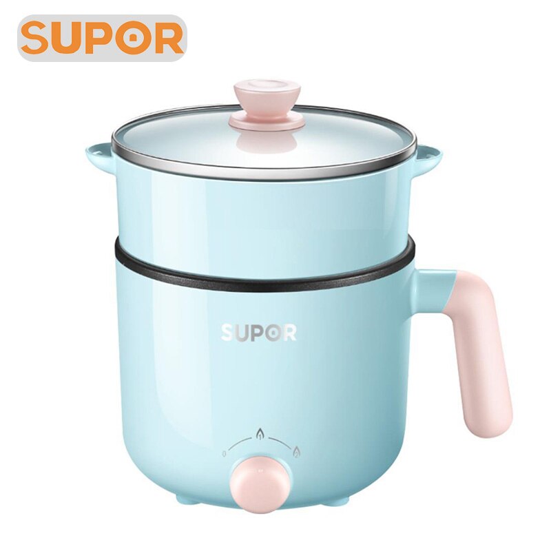 Supor electric saucepan, 1,2 l- capacity, non-stick coated liner, 220v -pot pan, household multi-stove , 600w heating power