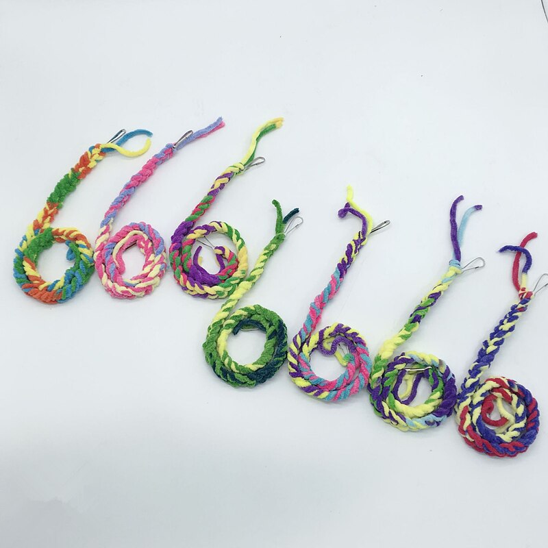 1 PC Bird Toy Suspension Bridge Rope Climbing Fun Parrot Bird Bite Toy Swing Cage Chew Toy Acrylic