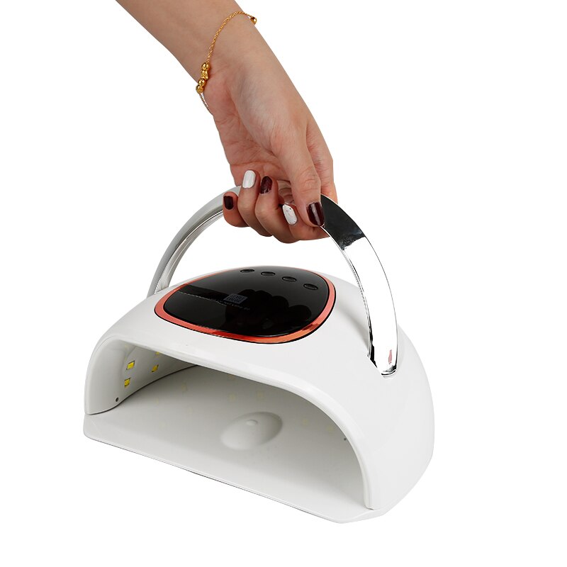 Led neglelampe til manicure 96w negletørrer maskine uv lampe til hærdning af uv gel neglelak med bevægelsesfølende lcd display