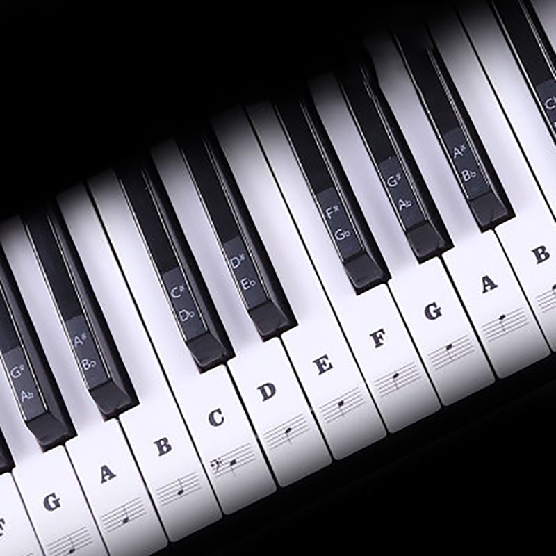 88/61/54/49 Key Piano Transparante Stickers Elektronische Orgel Hand Roll Piano Sleutel Schaal Stickers Te Reinigen/Niet Pijn Piano