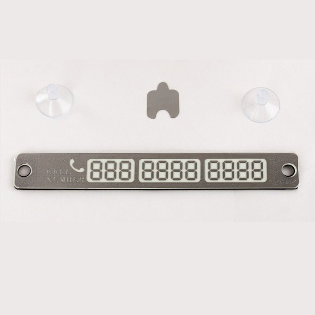 Auto stickers tijdelijke parkeerkaart notificatie nacht lichtgevende zuignap kaart telefoonnummer willekeurige kleur