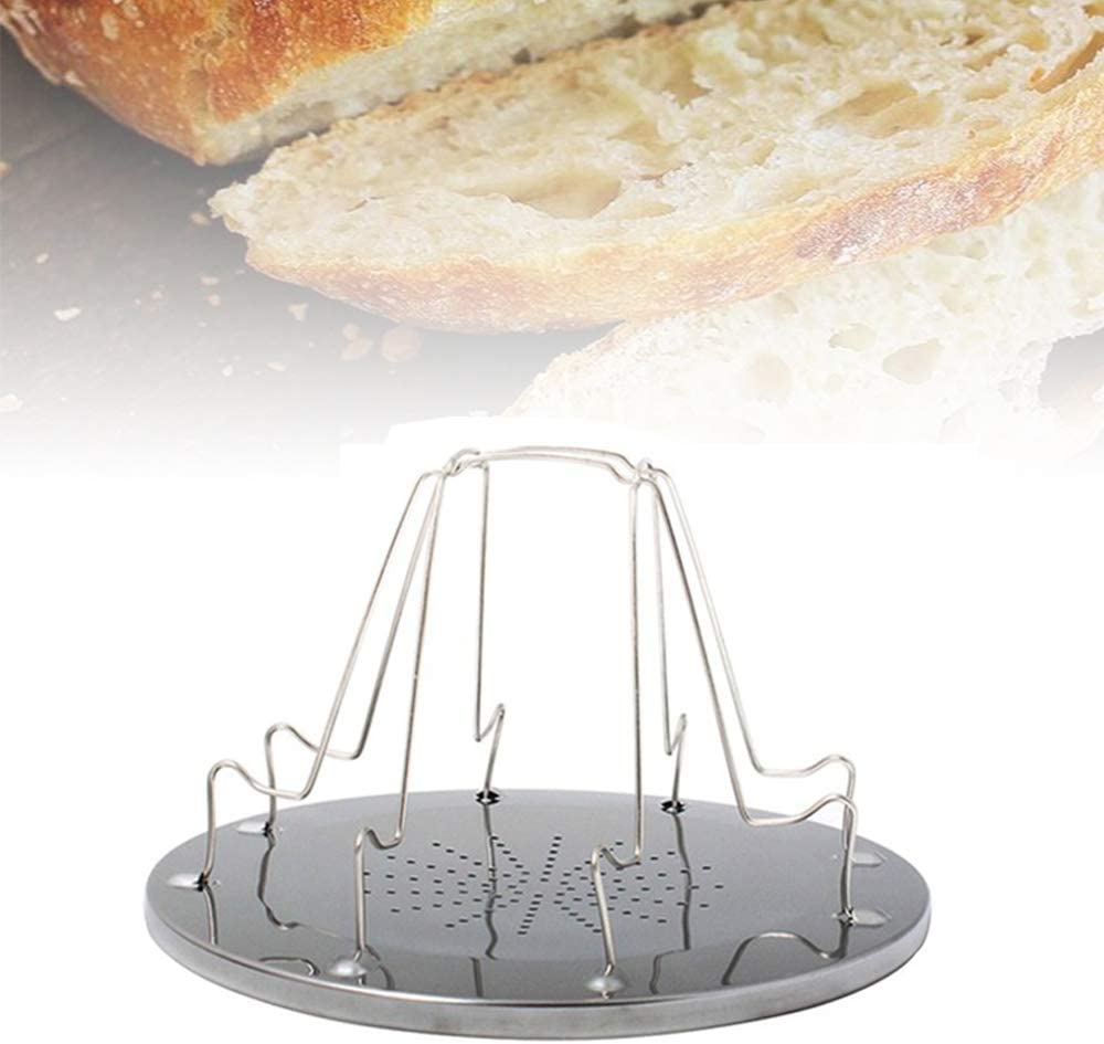 1Pc Practical 4 Slice Bread Toast Rack Grill Gas Stoves Cooker BBQ Camping Toaster Tray Stainless Steel Plates: Default Title