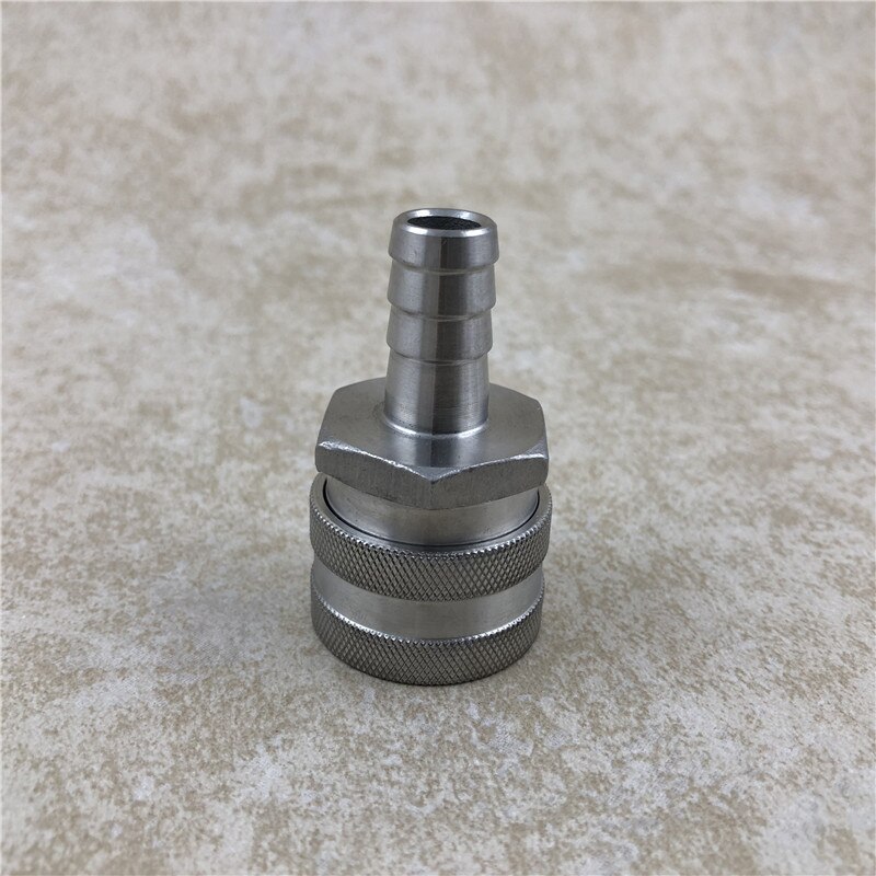 Stainless Female Quick Disconnect Set, Homebrew Fitting, 1/2"barb and 1/2"NPT beer Quick Disconnect for home brewring: 004