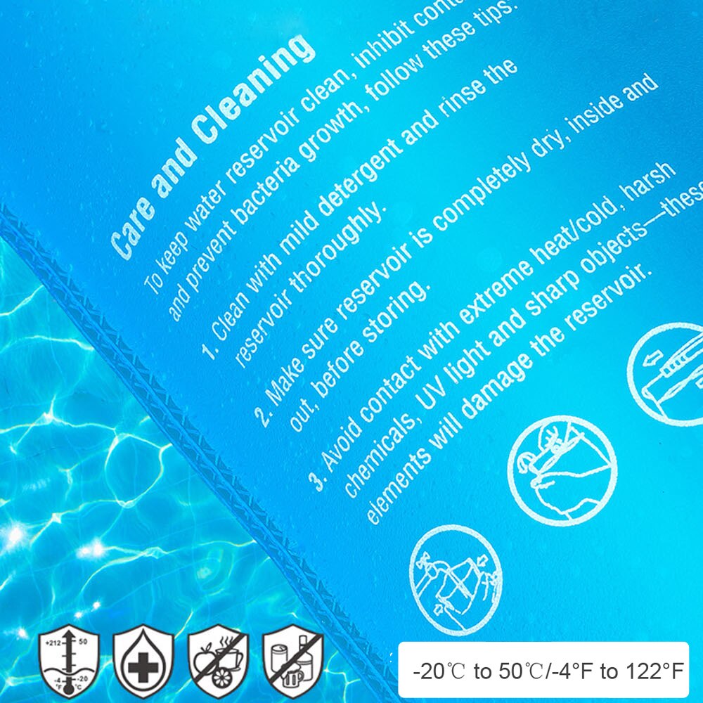 Outdoor Water Bladder Water Reservoir Hydration Pack Storage Bag BPA Free - 1.5L 2L 3L Running Hydration Vest Backpack