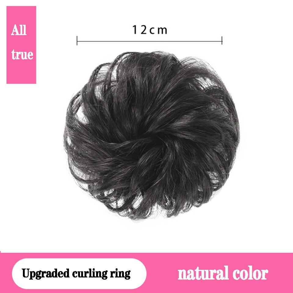 HOUYAN Synthetic bread, curly messy hair, hair braid, wedding hair accessories, suitable for women and children: Natural Color