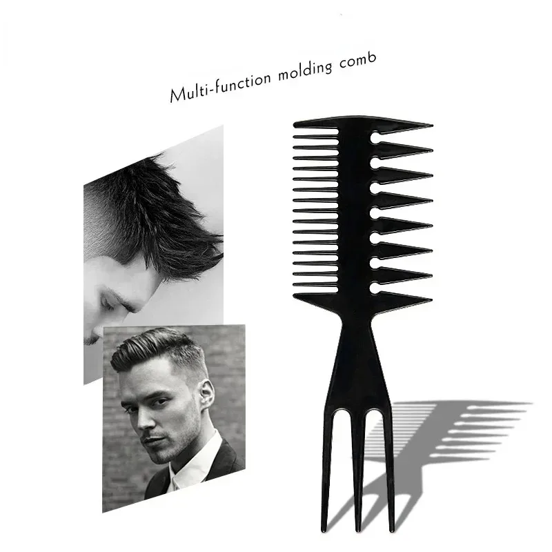 Double Side Tooth Combs Fish Bone Shape Hair Brush Barber Hair Dyeing Cutting Coloring Brush Man Hairstyling Tool