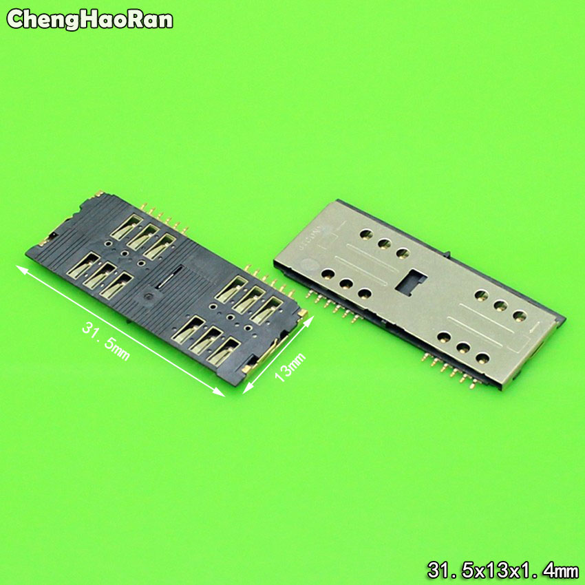 ChengHaoRan Voor Lenovo A316 A269 P780 Sim Card Slot Lade Connector Houder Socket Reader Module Reparatie Deel