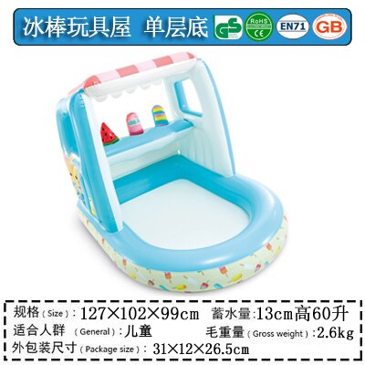 Inflatable Swimming Pool Infant Swimming Pool Bathtub Sand Basin Ocean Ball Pool: Pink Color