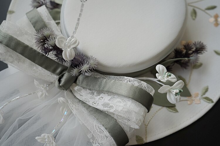 Bridal Fascinators Millinery Hat Party Wedding Hat Wide Brim Fedora Kentucky Derby Headpiece Church Photo Headwear Sinamay Hat