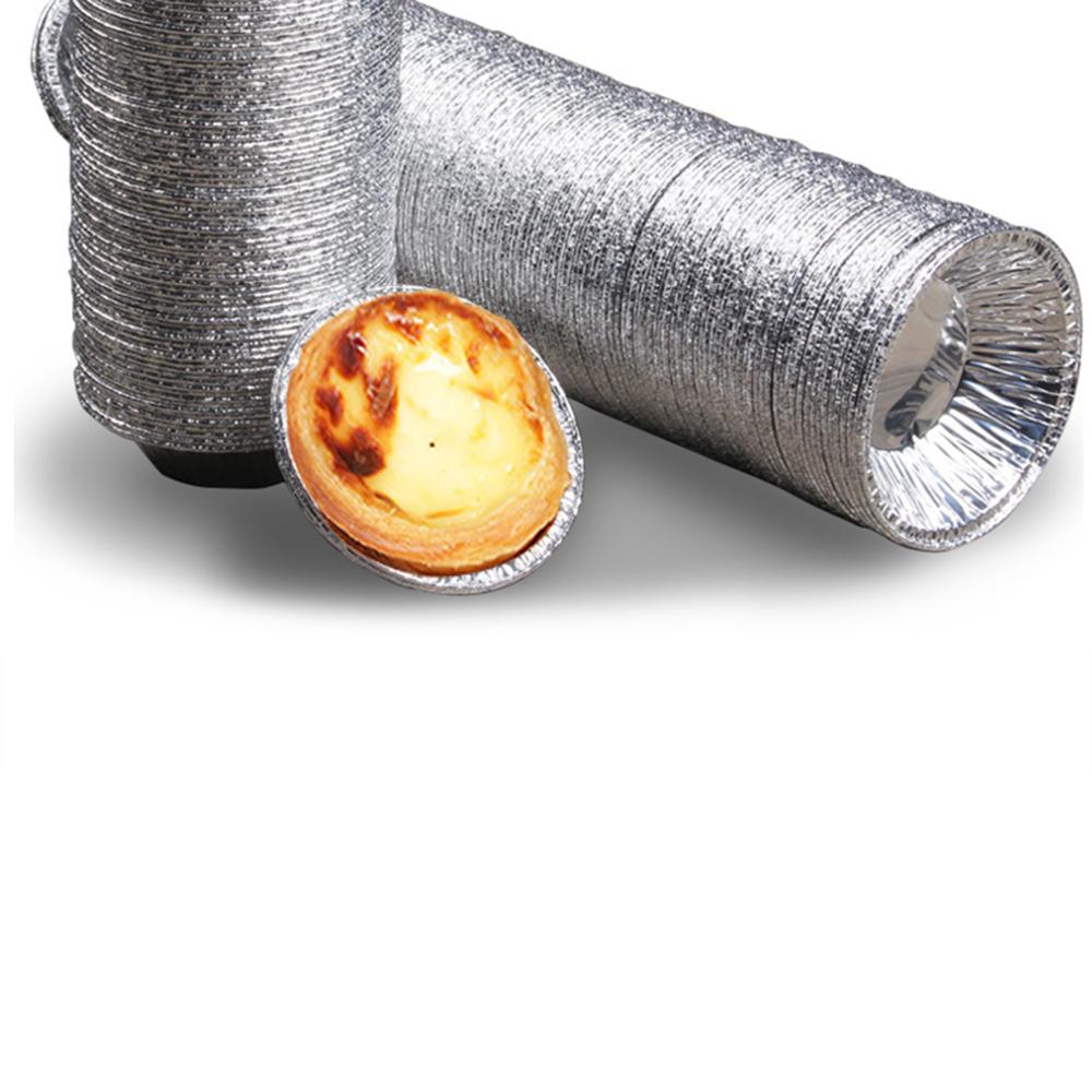 200 st aluminium rund folie tårtform mini gryta paj tårta portugisisk ägg tårtform engångs ägg tårta bakform