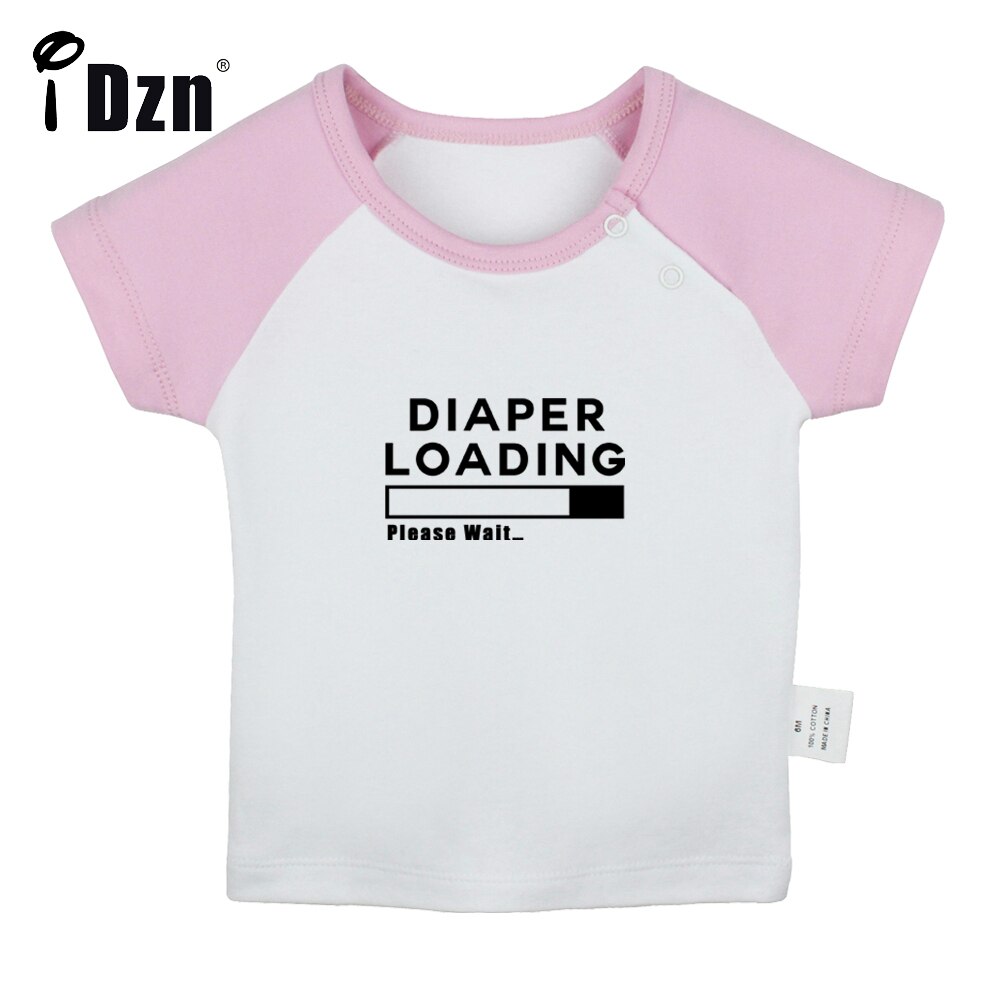 Luier Laden Wacht Fun Art Gedrukt Baby Jongens T-shirts Leuke Baby Meisjes Korte Mouwen T-shirt Pasgeboren Katoen Tops kleding