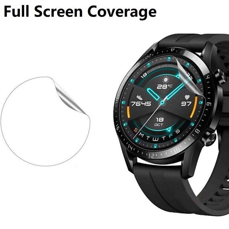 1/2Pc Tpu Hydrogel Zachte Transparante Screen Bescherming Film Voor Huawei Horloge GT2 46Mm Smart Horloge Beschermende accessoires Gt 2e