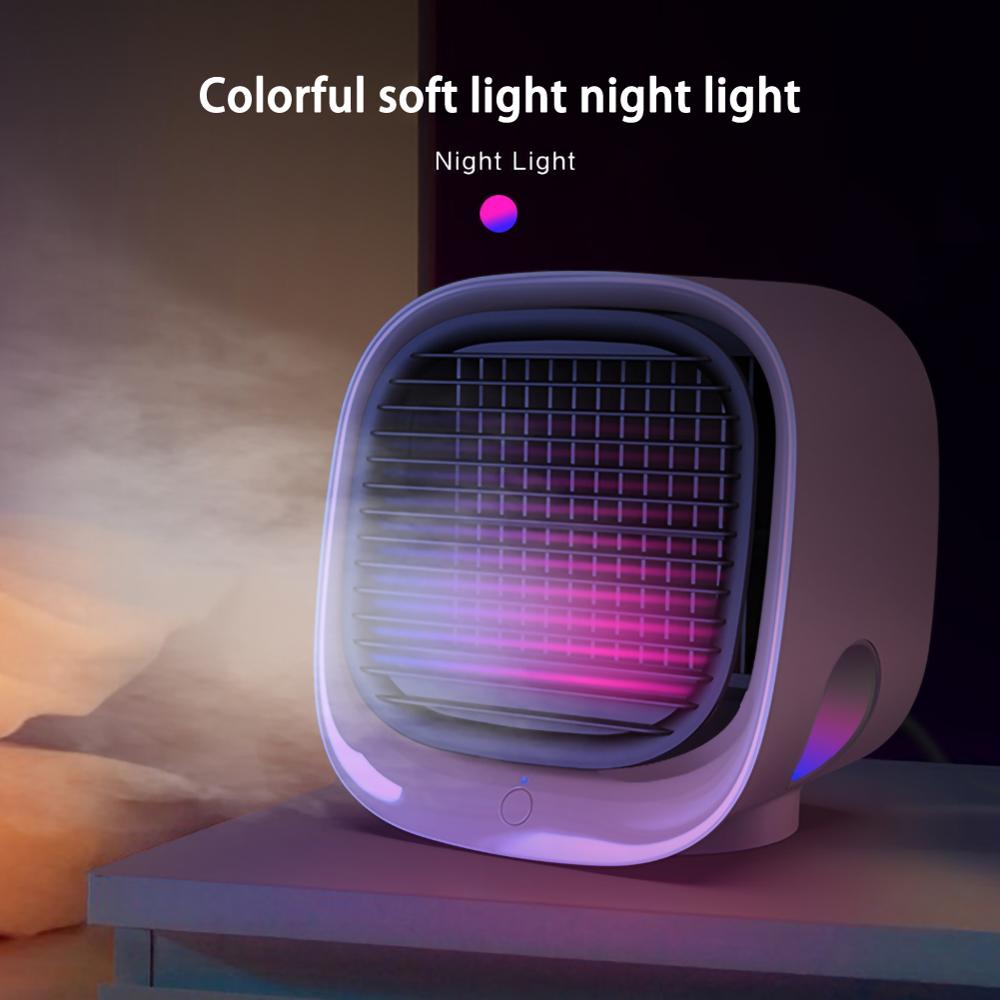Mini Portable Air Conditioner Multi-function Humidifier Purifier USB Desktop Air Cooler Fan with Water Tank Home 5V