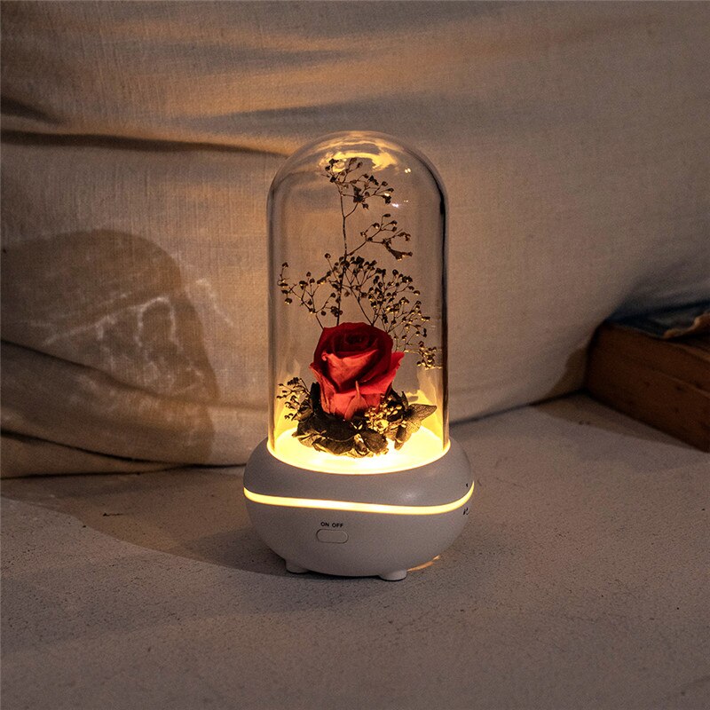 Eloole aromatherapie diffuser usb luchtbevochtiger etherische olie verspreider zonder water voor thuis led-lamp met 5 wattenschijfjes