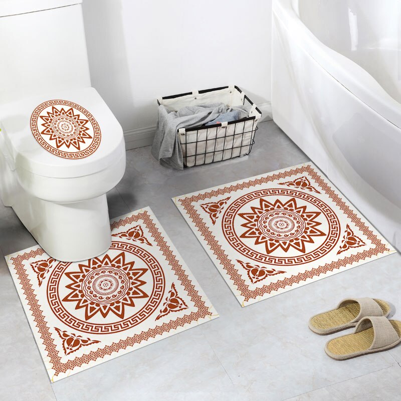 DIY Toilet Sticker Bathroom for Home Decor Decal Poster Background Stickers Modern Floor Mural Self Adhesive Wallpaper: B05