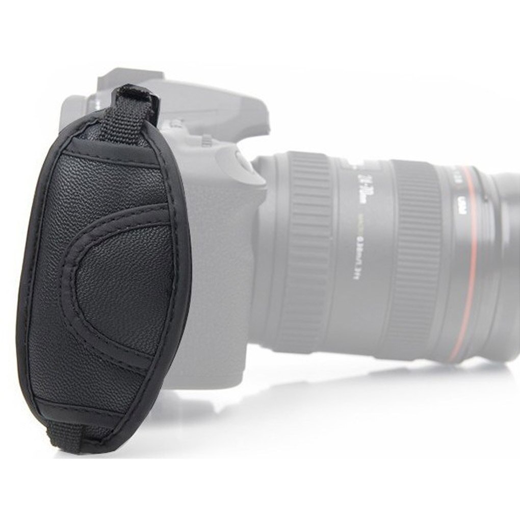 Lederen Handgreep Polsband voor DSLR Camera &#39;S Geschikt voor Nikon Canon (Zwart)