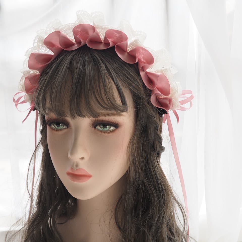 Japonais doux soeur Lolita bandeau dentelle bandeau de cheveux nœud Lolita mignon doux sauvage bande de cheveux Kawaii adolescentes filles ornements de cheveux