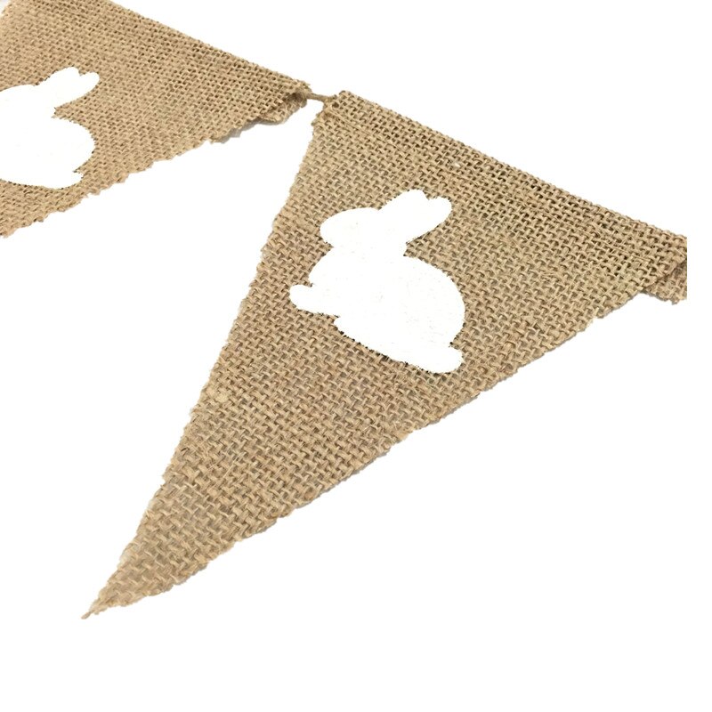 2.2m vintage jute hessian konijnen wimpelslingers slingers paasfeestdecoratie  aa8081