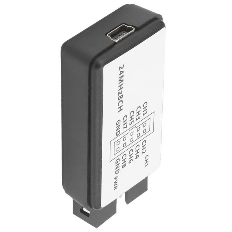 USB Logic Analyzer 8 USB Logic Analyzer Channel Mini Device with Cable for ARM FPGA 24MHz -0.5V-5.25V