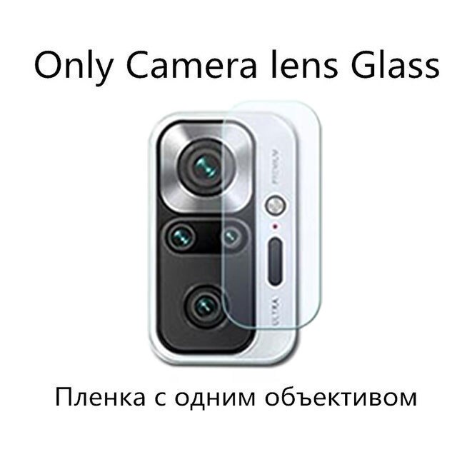 2in1 Gehard Glas Voor Xiaomi Redmi Note 10S 10 4G Screen Protector Camera Lens Beschermende Film Voor Redmi note 10 Pro Glas: only lens film / Redmi note 10S