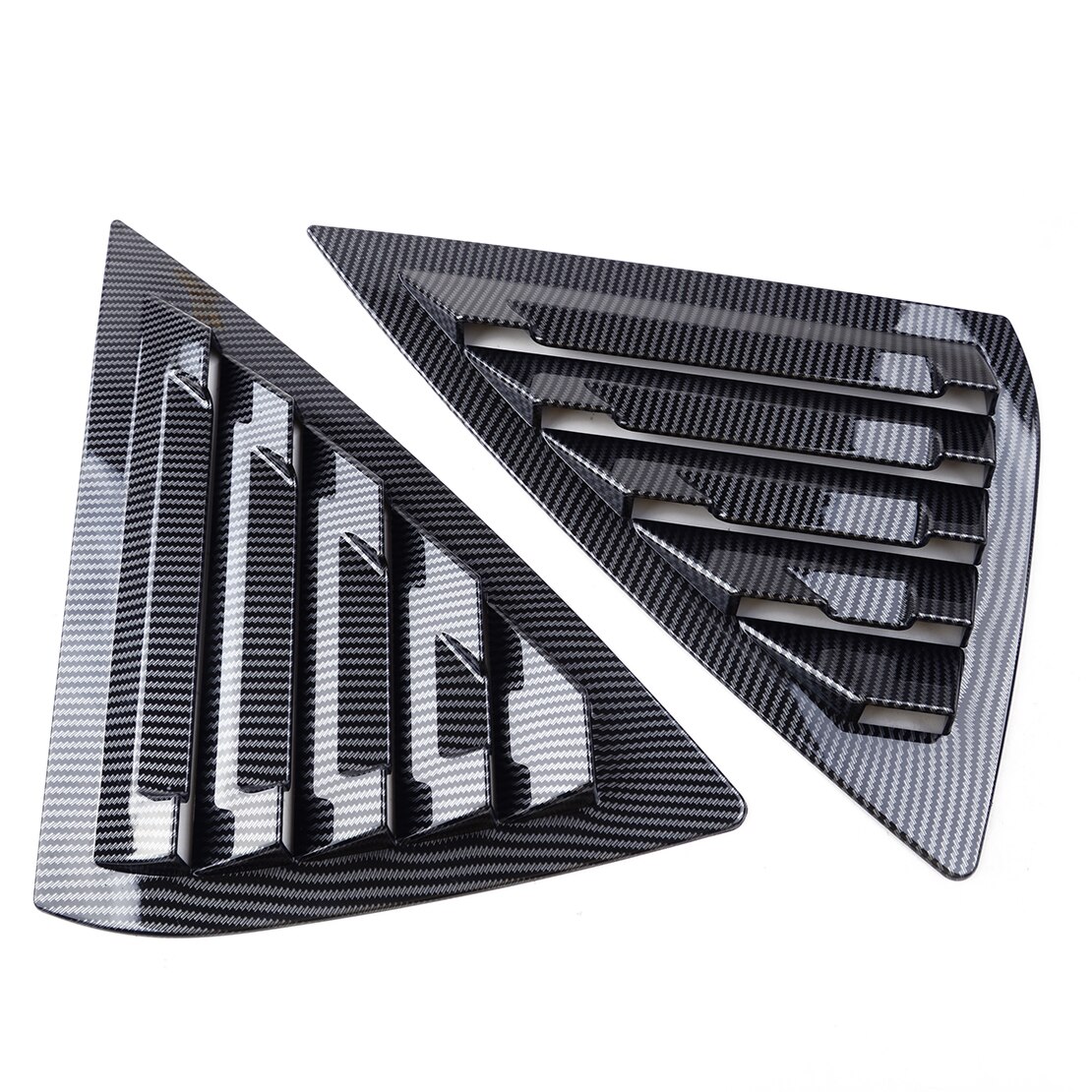 DWCX Carbon Fiber Black Car Auto Rear Window Louver Cover Vent Fit For Nissan Sentra Sedan