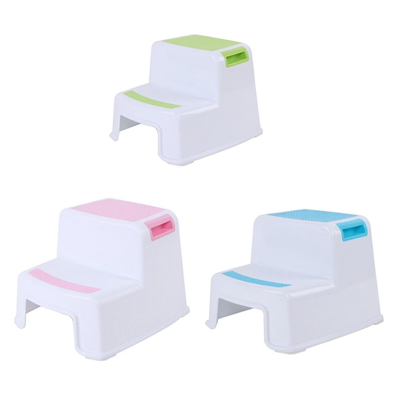 2 Step Stool for Kids - Childrens,Toddler Stool with Slip Resistant Soft Grip for Safety As Bathroom Toilet Potty Training Stool