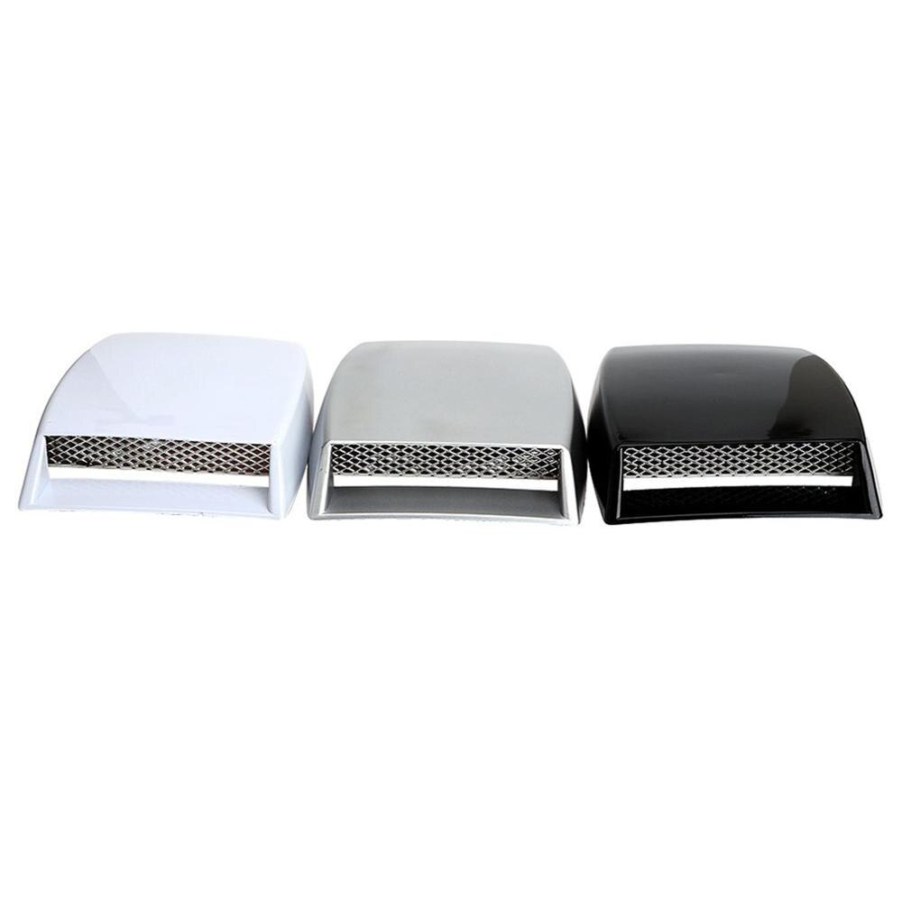 Car Decorative Air Flow Intake Scoop Abs And Aluminum Grille Mesh Bonnet Vent Cover Hood Sticker Car Styling