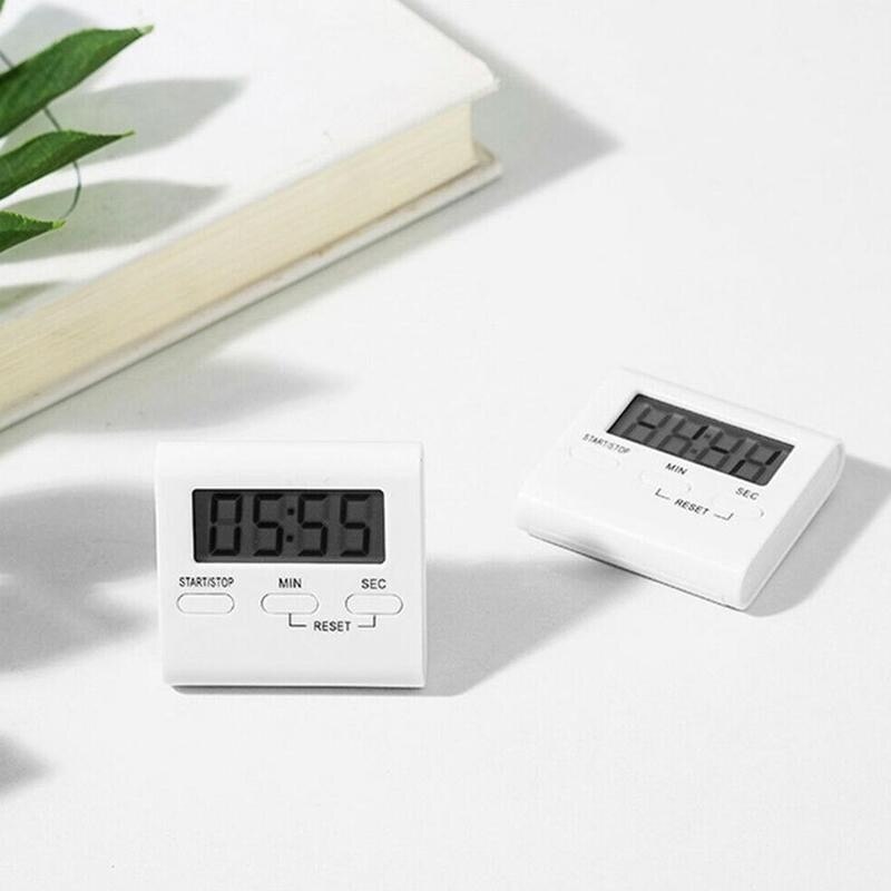 1pc LCD Digital Kitchen Countdown Timer Stopwatch Alarm with Kitchen Alarm Stand Cooking Timer Practical Clock U3V0