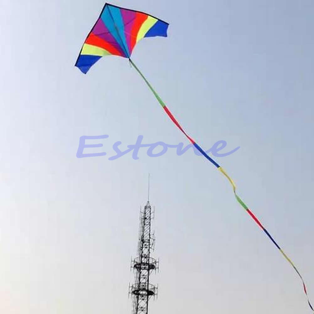 1pc 10M Super Nylon Stunt Regenboog Vlieger Staart Lijn Kite Accessoire Kids