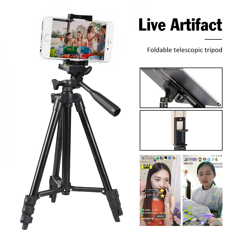 3120 Universal Phone Tablet Tripod Video Live Folding Telescopic Tripod Desktop Phone Selfie Outdoor Photography Camera Bracket