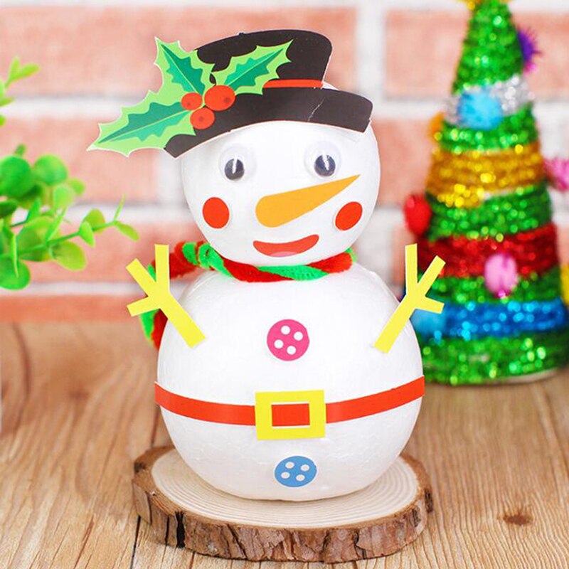 Vilt diy pakket kinderen diy kerst sneeuwpop handgemaakt materiaalpakket kleuterschool vroege leermiddelen