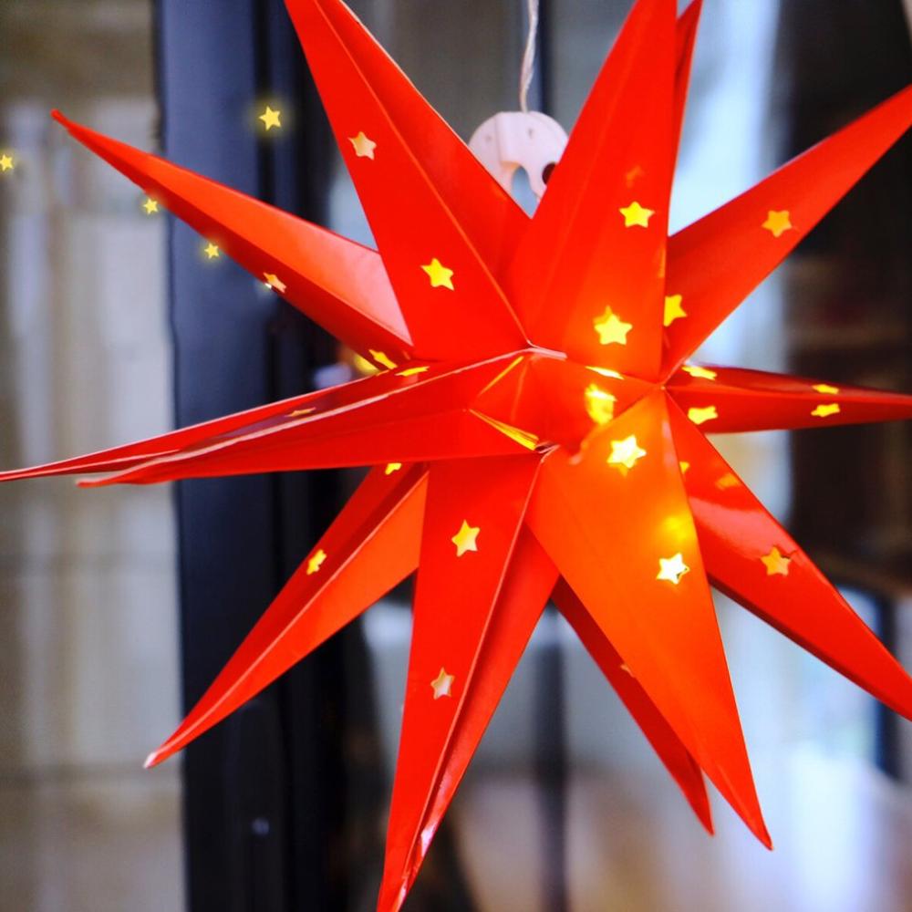 Star Light Christmas Decorations High-Brightness Conversion Light Beautiful 3D Glowing Star Lights Outdoor Waterproof