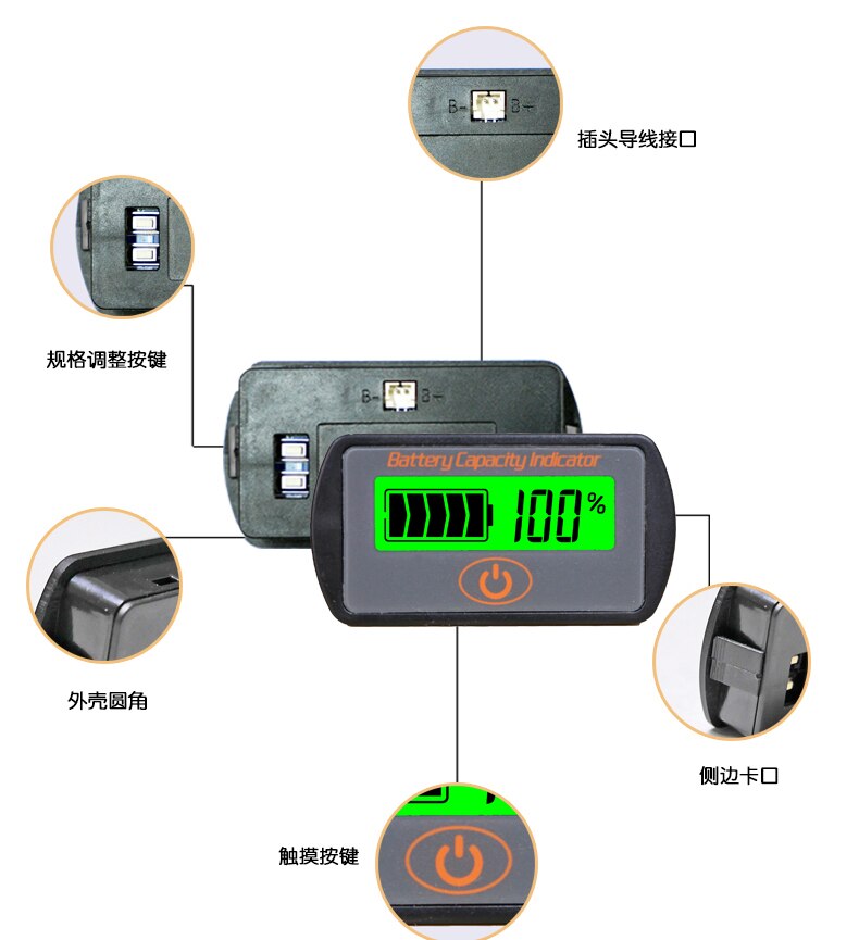 2IN1 Batterij Monitor 1 S 2 S 3 S 4 4S 5 5S 6 S 7 S lood-zuur Lithium batterij indicator Digitale LCD Capaciteit VOLT Tester 12 v 24 v auto