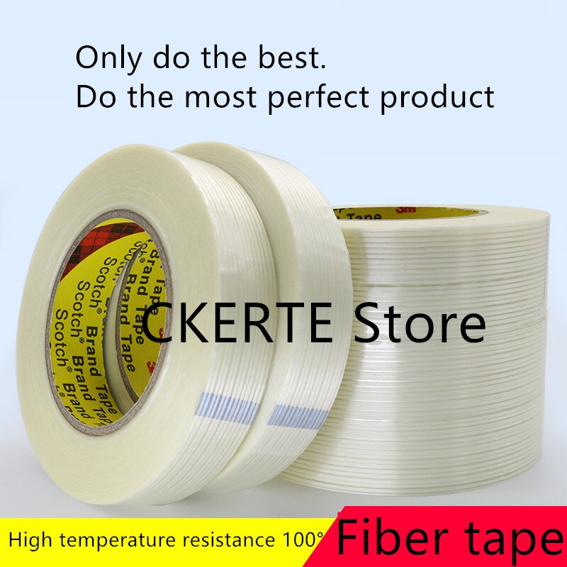 5-100mm*55M Strong glass fiber tape transparent striped single side adhesive tape