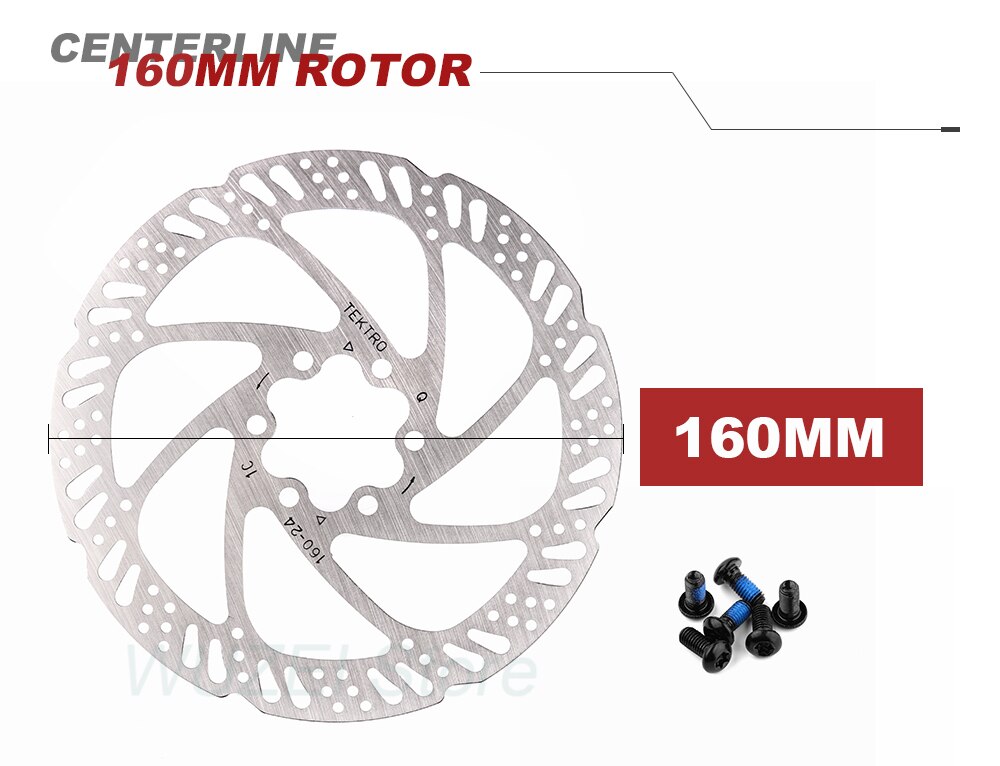 TEKTRO Bike Rotor 160mm 180mm 203mm Mountain Bicycle Hydraulic Disc Brake Rotors Boxed For MTB Road Foldable Cycling: TR160-24 No Box