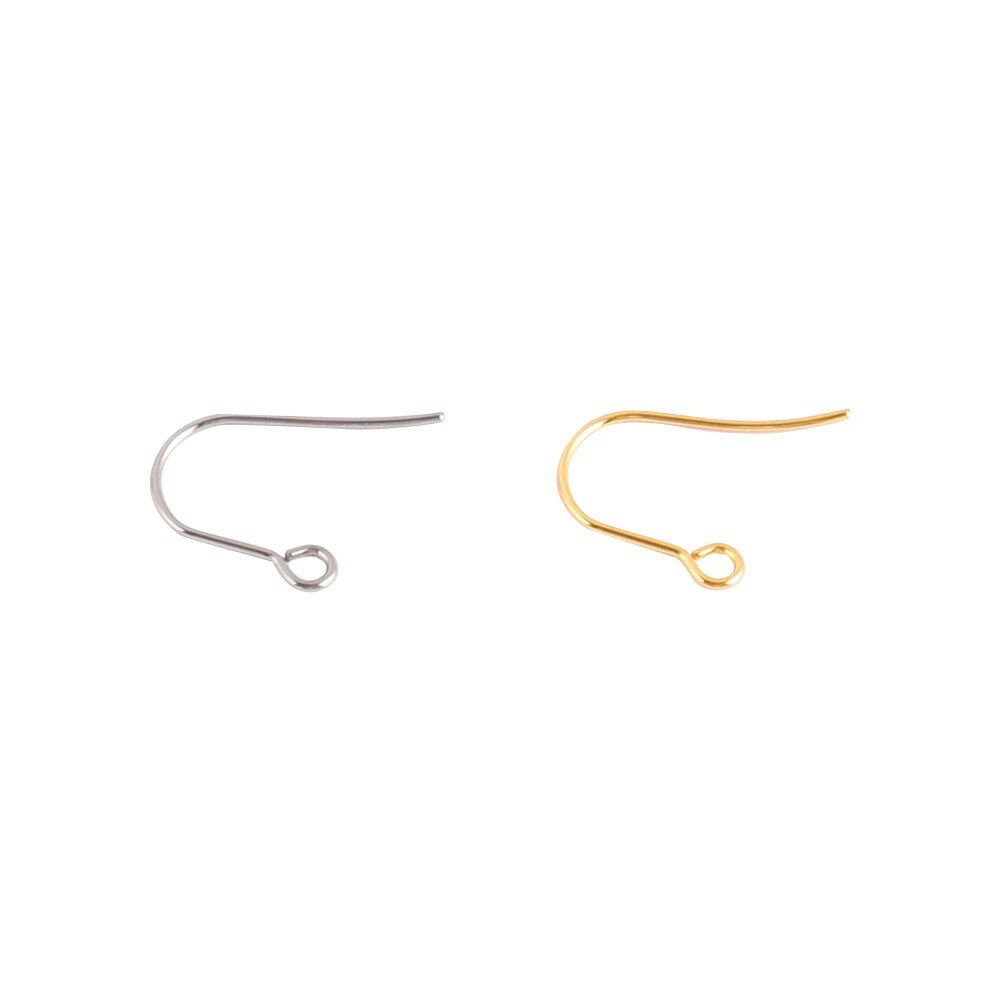 50 Stuks Roestvrij Staal Oorhaak Bevindingen Sluitingen Haken Diy Earring Supplies Accessoires Slangetje Sieraden Voor Maken Oorbel Onderdelen: Gold / G0231-G0232