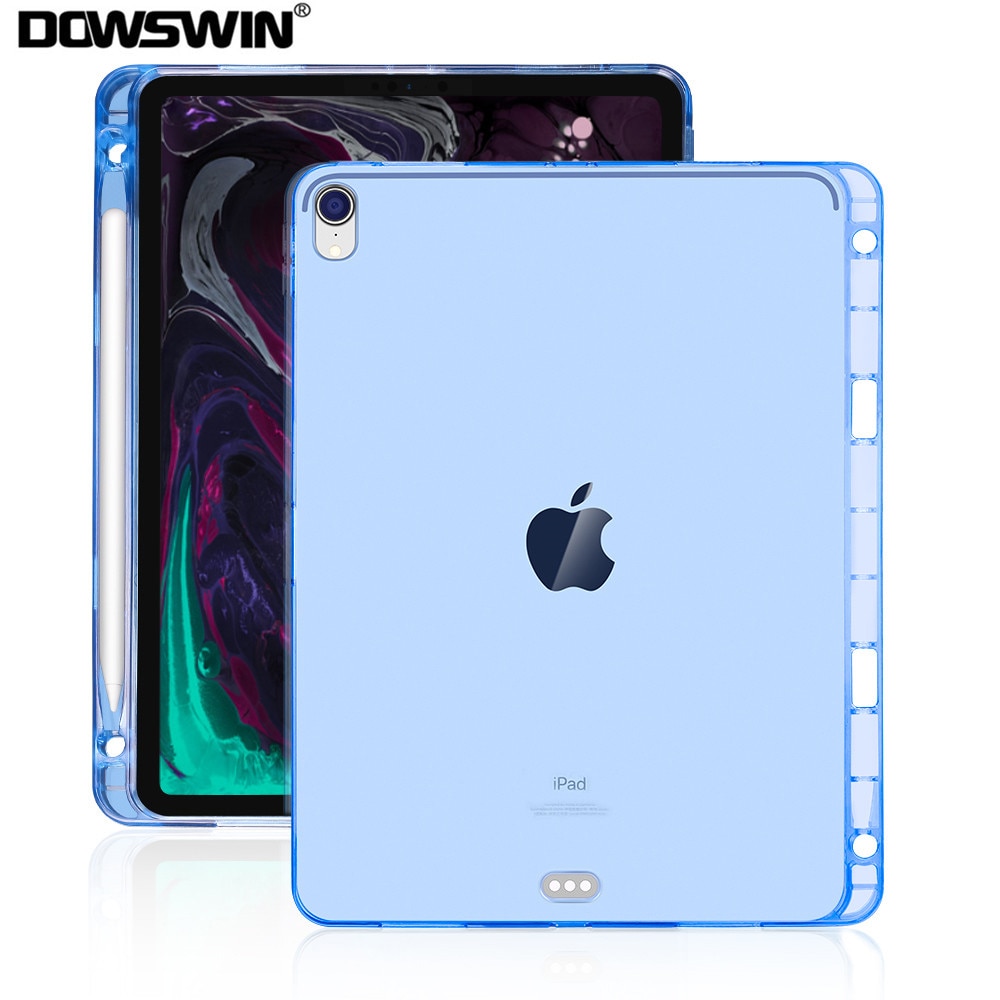 DOWSWIN Case For iPad Pro 12.9 Soft TPU Back Cover For iPad Pro 11 Case With Pencil Holder Case For iPad Pro 12.9