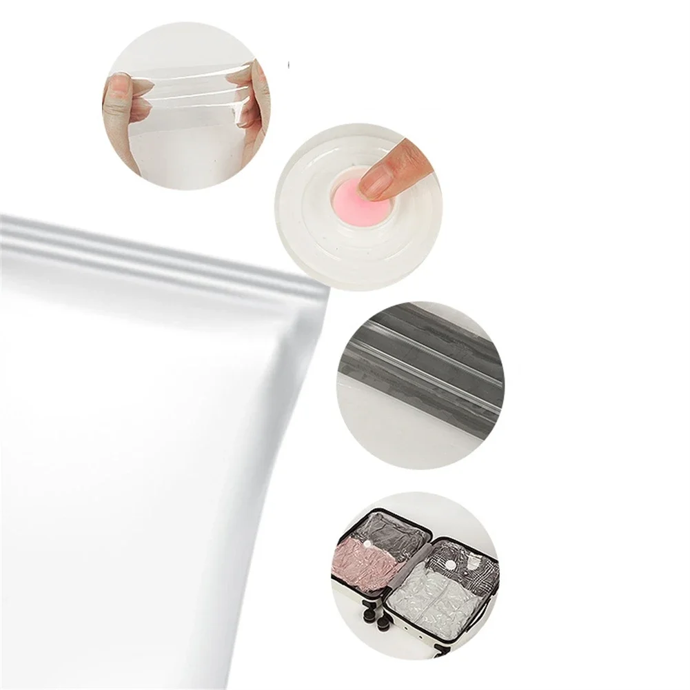 Pet + Pe Transparante Vacuümzak Opvouwbare Gecomprimeerde Ruimtebesparende Kleding Opbergzak 8 Draad Huishoudelijke Vacuümzak