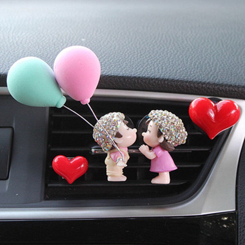 Creatieve Schattige Paar Ballon Auto Airconditioning Parfum Clip Aroma Auto Air Outlet Frisser Tyure Decoratie