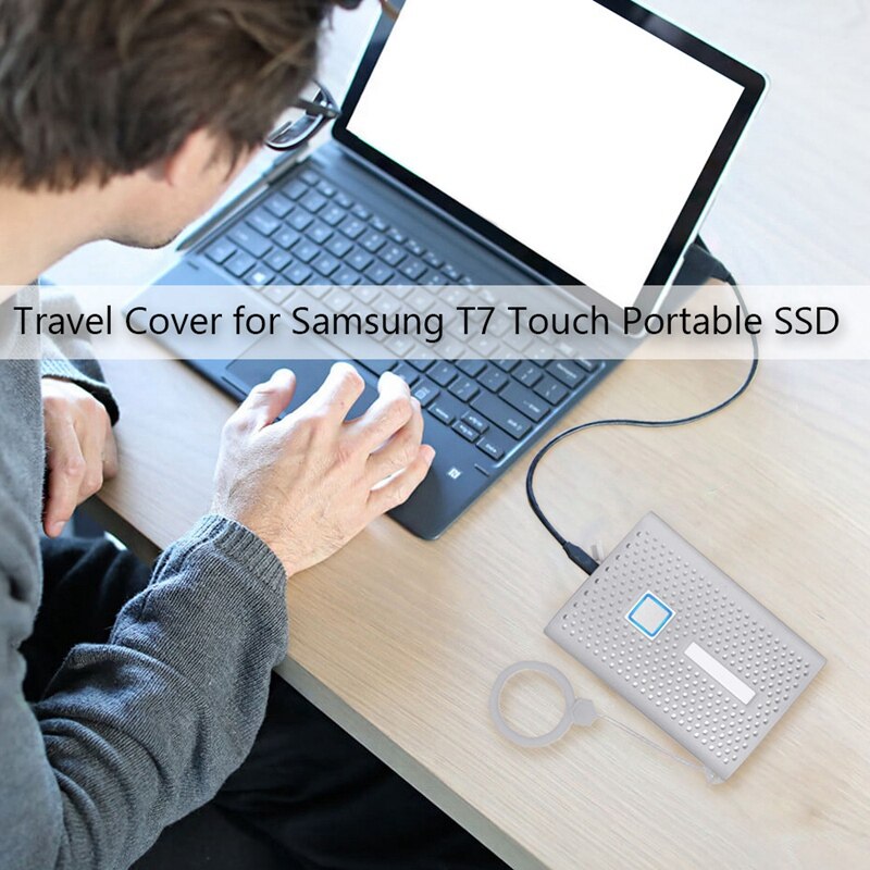 Siliconen beschermhoes voor de samsung  t7 press draagbare ssd