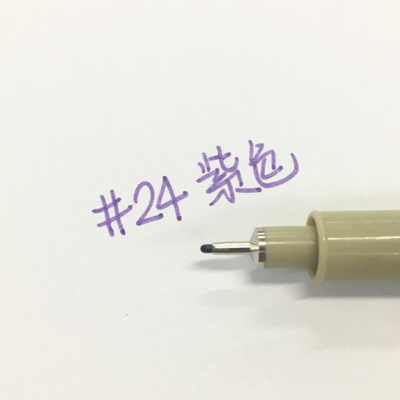 1Pcs Colors Porous-Point Pens Waterproof Hand-Drawn Sketch Needle Pen Dawing Liner Fineliner Cartoon Signature Pen: 05 Purple