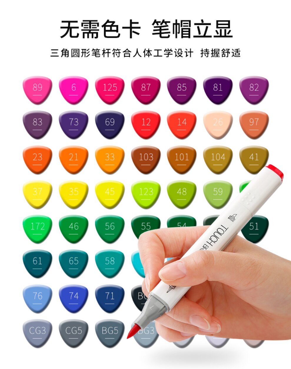 Überlegene berühren 7 12/24/40/60/80 farbe Marker einstellen Schüler Animation doppel kopf alkohol fettige Marker stift professionelle kunst liefert