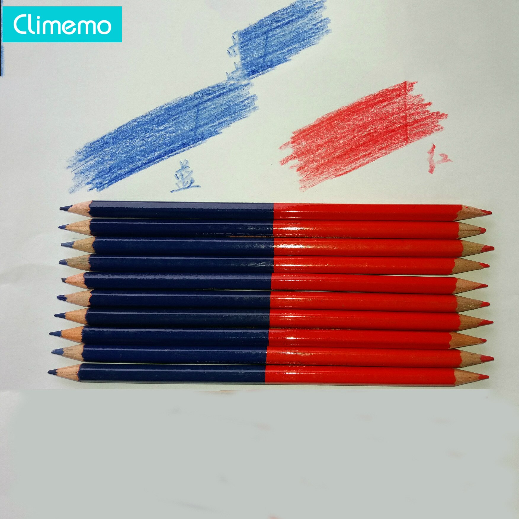 Climemo 12 wooden colored pencils, carpentry marks, , office school, colored pens, painting stationery drawing pencil