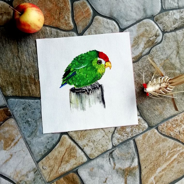 Tela de algodón con de pájaros para costura, retazos, manualidades para ropa, delantal, decoración, parches de tejido, 15x15cm: 5