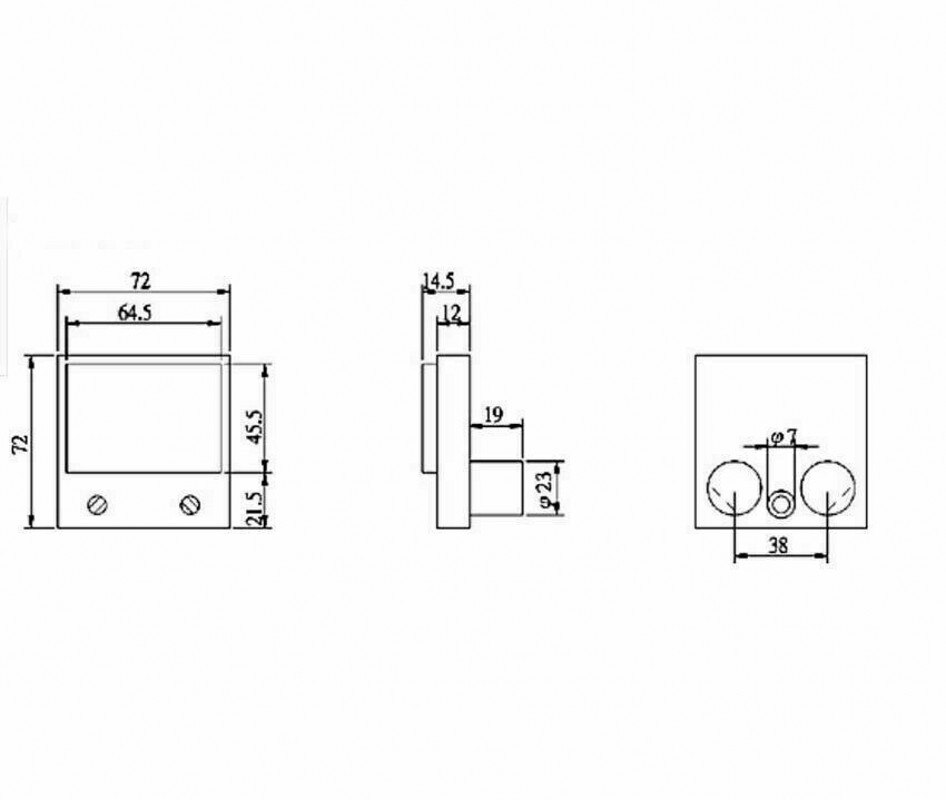 Radio Two-pin power Standing wave meter SWR meter VU Meter 0~100uA