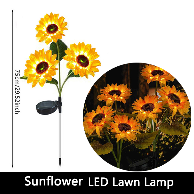 Lámpara LED Solar para césped para exteriores, luces artificiales de mariposa y girasol para jardín, decoración de ambiente para de boda y acampada: Bosque Verde
