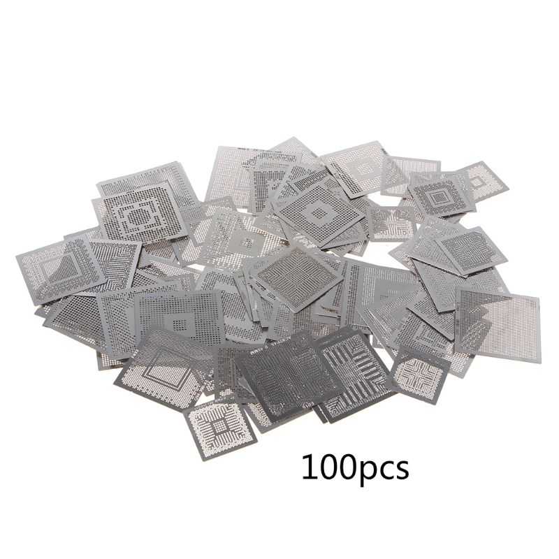 100Pcs Bga Reballing Stencils Directe Warmte Stencils Voor IN-TEL/Nvidia/Ati/Sis